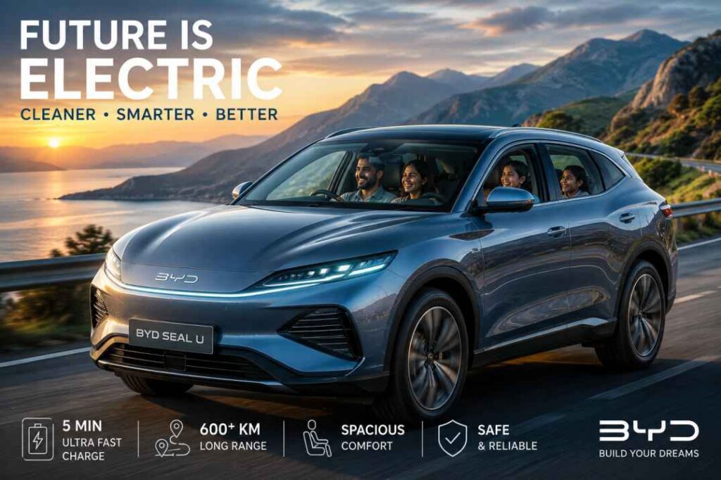 # फक्त 5 मिनिटांत चार्ज होणारी Electric Vehicle! BYD ची नवीन कार पाहून लोक थक्क