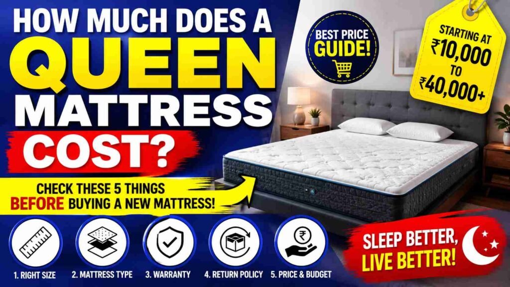 How Much Does a Queen Mattress Cost - Check these 5 things before buying a new mattress!