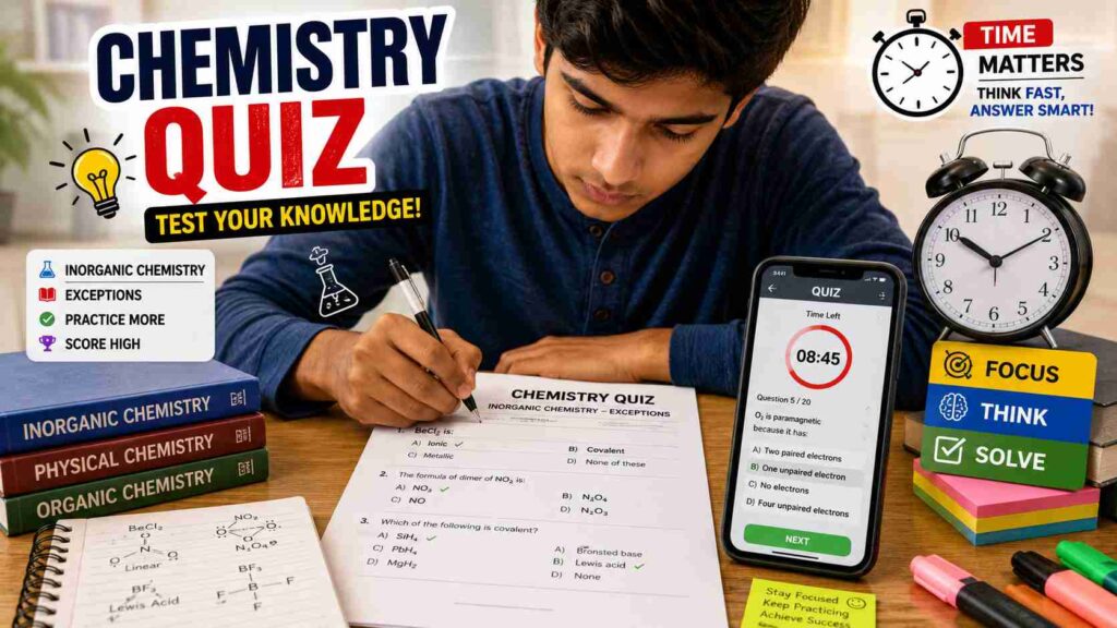Create a Quiz on Inorganic Chemistry Exceptions to Help Me Revise for My JEE Main Exam – Ace Your Exam!
