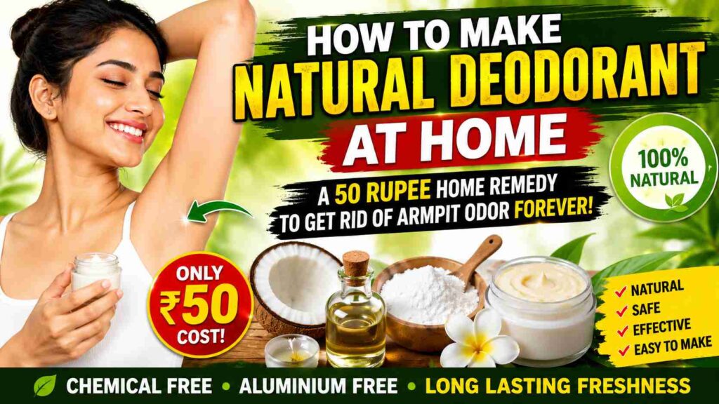 How to make natural deodorant at home: A 50 rupee home remedy to get rid of armpit odor forever!