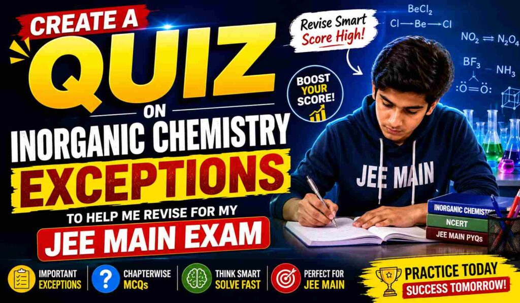 Create a Quiz on Inorganic Chemistry Exceptions to Help Me Revise for My JEE Main Exam – Ace Your Exam!