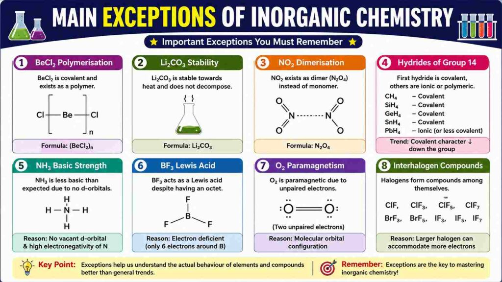 Create a Quiz on Inorganic Chemistry Exceptions to Help Me Revise for My JEE Main Exam – Ace Your Exam!