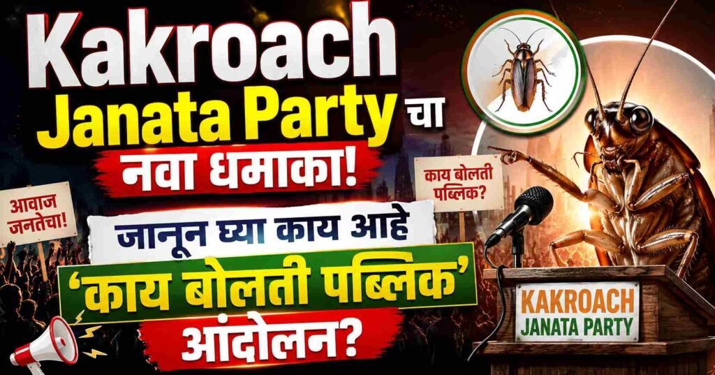 Kakroach Janata Party चा नवा धमाका! जाणून घ्या काय आहे 'काय बोलती पब्लिक' आंदोलन?