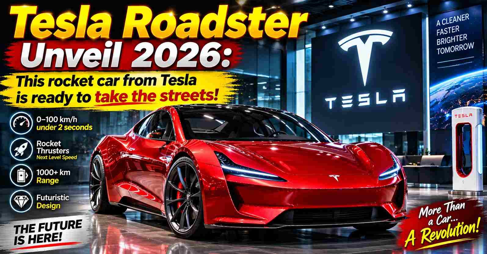 Tesla Roadster Unveil 2026: This rocket car from Tesla is ready to take the streets!